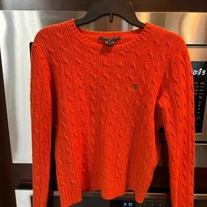 Orange, Ralph Lauren sport sweater